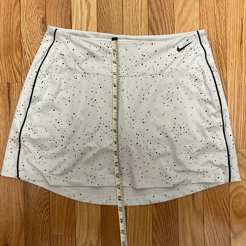 Nike White Speckled Golf Athletic Lined‎ Skirt Size Large